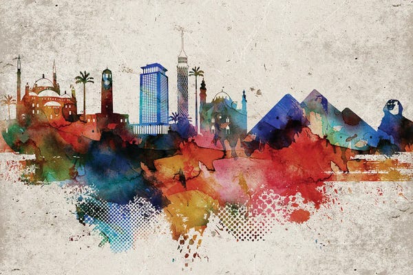 Cairo: Cairo Abstract by WallDecorAddict