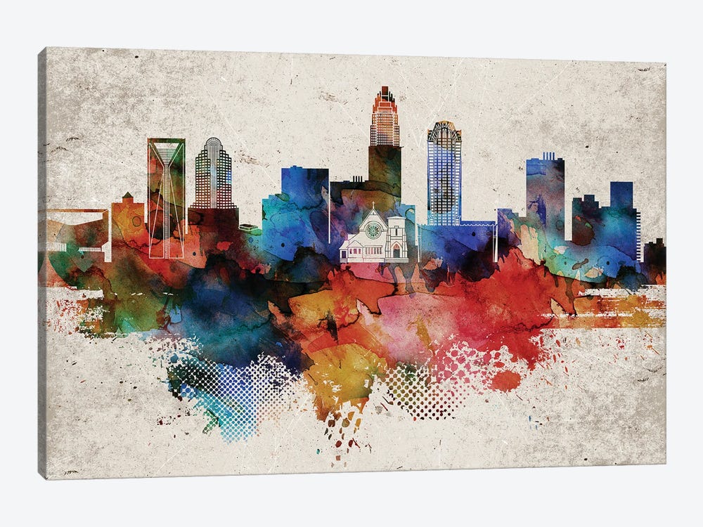 Charlotte Abstract by WallDecorAddict 1-piece Canvas Art Print