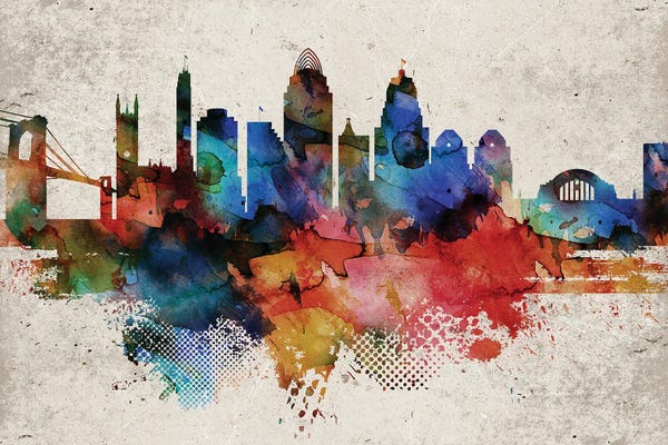 Ohio: Cincinnati Abstract by WallDecorAddict