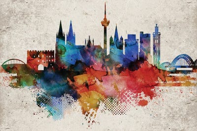 Cologne Abstract by WallDecorAddict canvas print