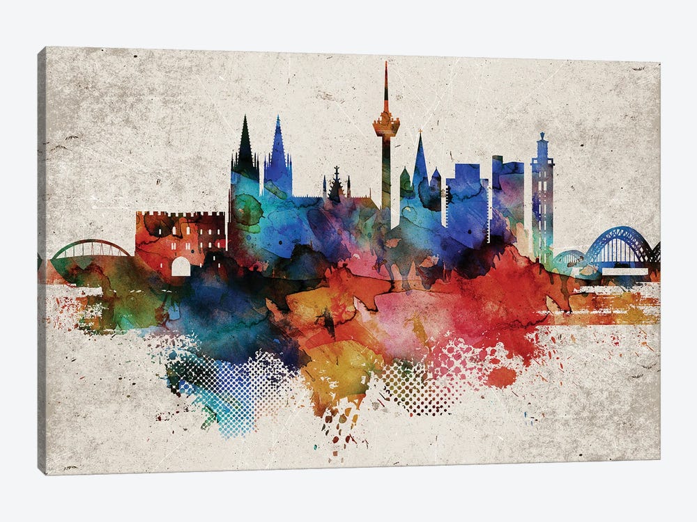Cologne Abstract by WallDecorAddict 1-piece Canvas Wall Art