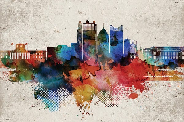 Ohio: Columbus Abstract by WallDecorAddict