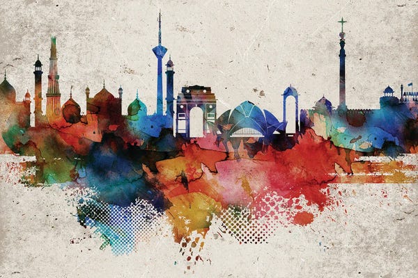 WallDecorAddict: Delhi Abstract by WallDecorAddict