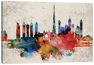 Dubai Abstract Canvas Art Print - Dubai Art