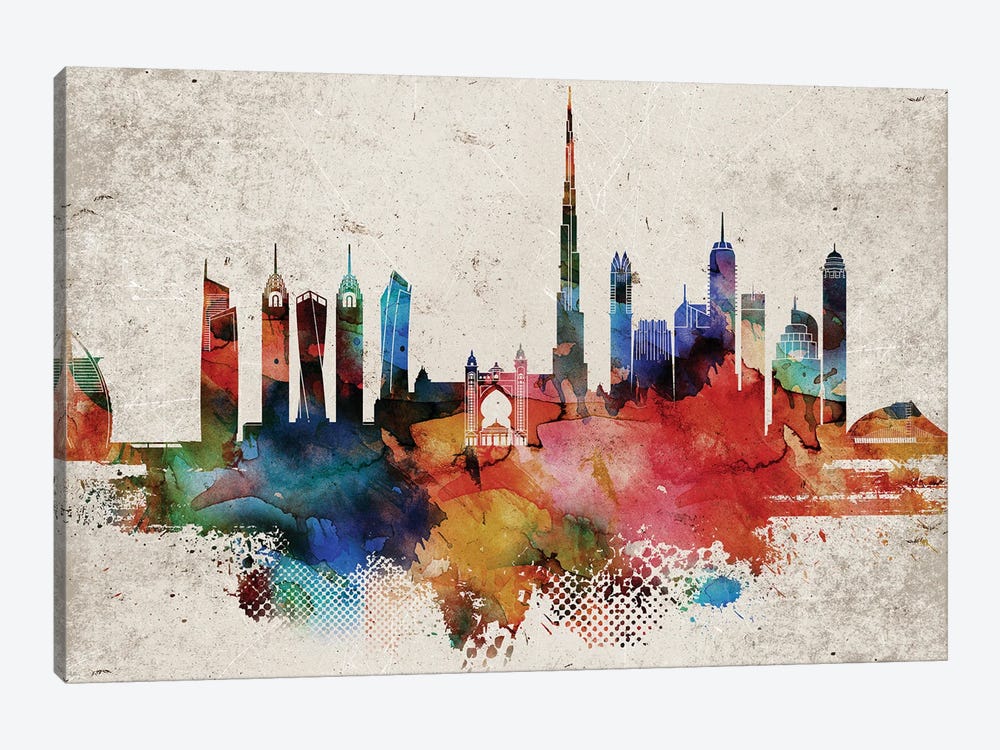 Dubai Abstract by WallDecorAddict 1-piece Canvas Wall Art