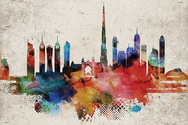 United Arab Emirates: Dubai Abstract by WallDecorAddict