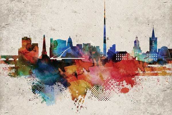 Dublin: Dublin Abstract by WallDecorAddict