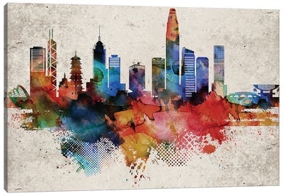 Hong Kong Skyline Canvas Art Print