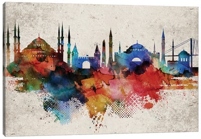 Istanbul Skyline Canvas Art Print - Turkey Art