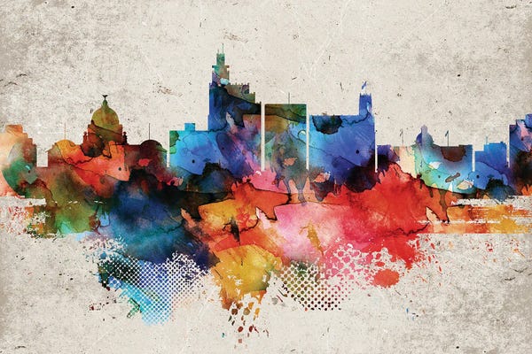 Mississippi: Jackson Mi Abstract Skyline by WallDecorAddict