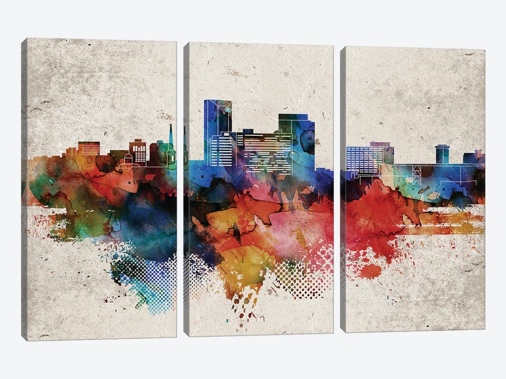 Lexington Abstract Skyline by WallDecorAddict 3-piece Canvas Print