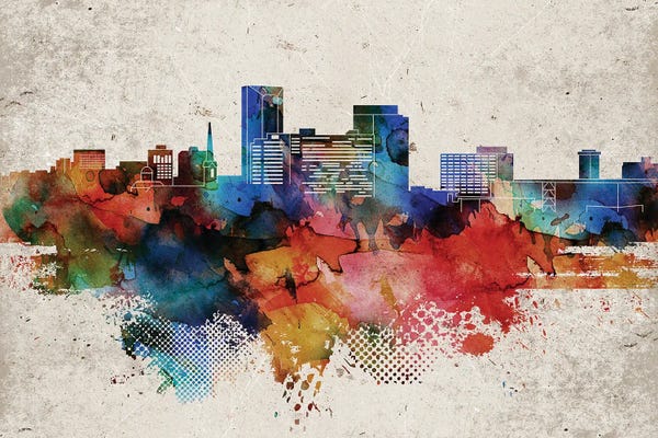 Kentucky: Lexington Abstract Skyline by WallDecorAddict