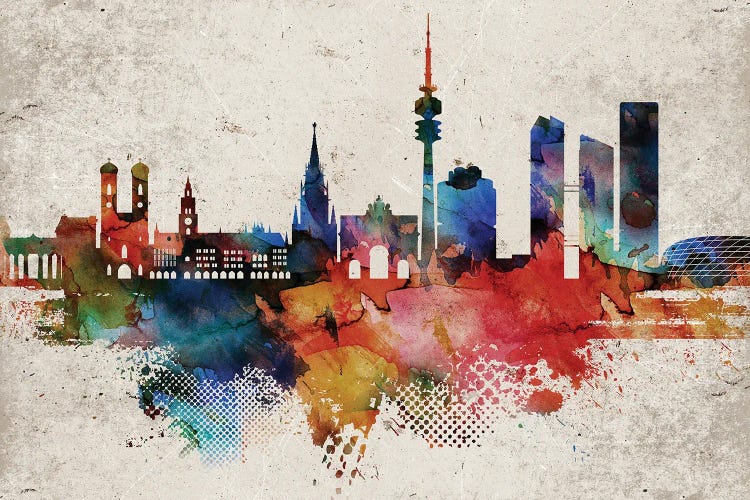 Munich Abstract Skyline