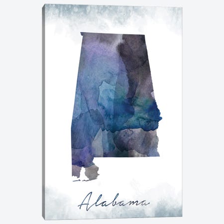Alabama State Bluish Canvas Print #WDA5} by WallDecorAddict Canvas Print