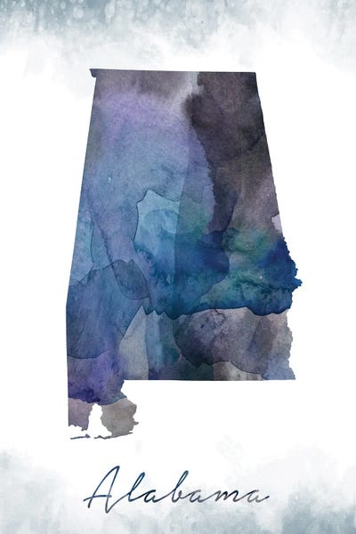 Alabama: Alabama State Bluish by WallDecorAddict