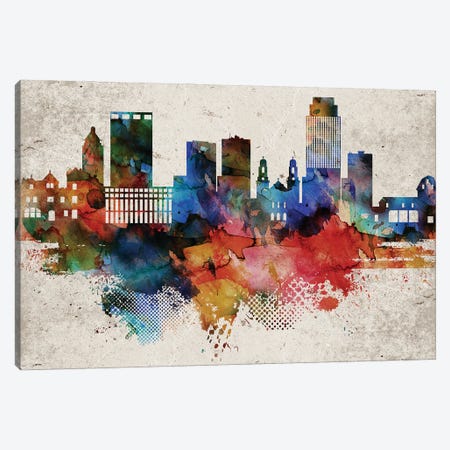Omaha Abstract Skyline Canvas Print #WDA600} by WallDecorAddict Art Print