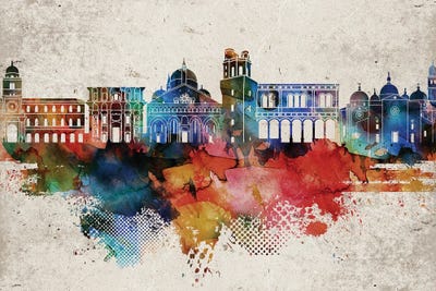 Padua Abstract Skyline by WallDecorAddict canvas print