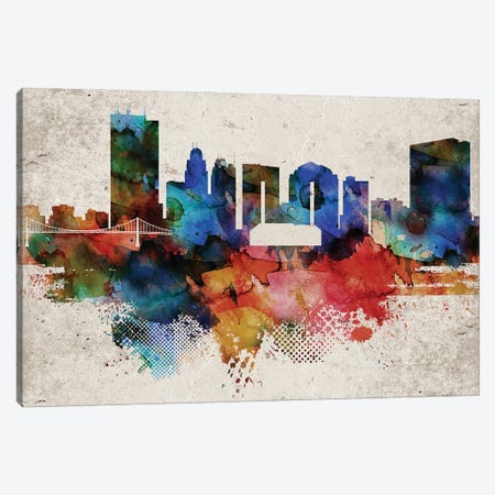 Toledo Abstract Skyline Canvas Print #WDA622} by WallDecorAddict Art Print