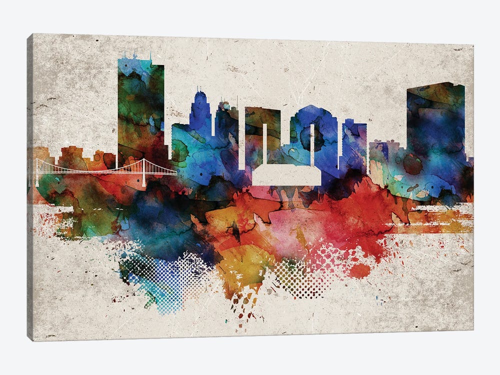 Toledo Abstract Skyline by WallDecorAddict 1-piece Art Print
