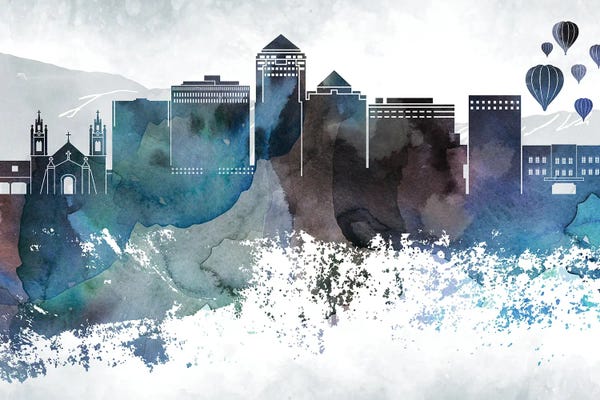 Albuquerque: Albuquerque Bluish Skylines by WallDecorAddict