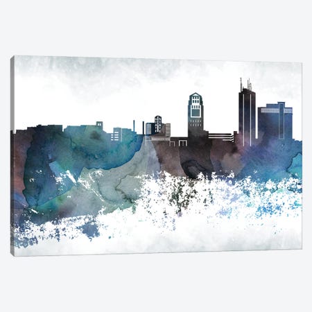 Ann Arbor Bluish Skylines Canvas Print #WDA634} by WallDecorAddict Canvas Print