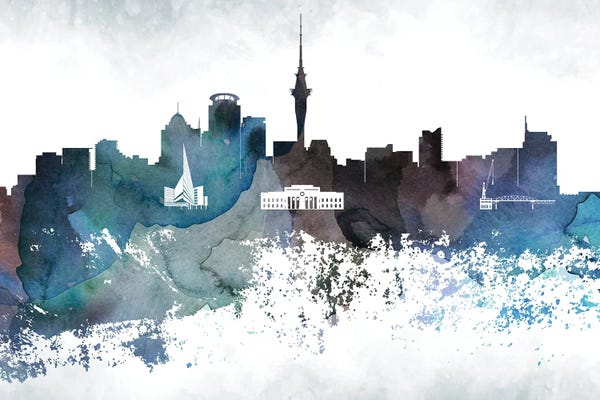 North Island: Auckland Bluish Skyline by WallDecorAddict