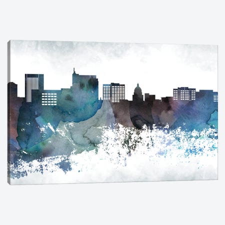Boise Bluish Skyline Canvas Print #WDA643} by WallDecorAddict Canvas Print