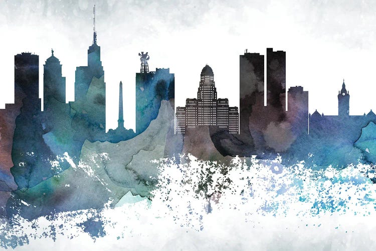 Buffalo Bluish Skyline by WallDecorAddict wall art