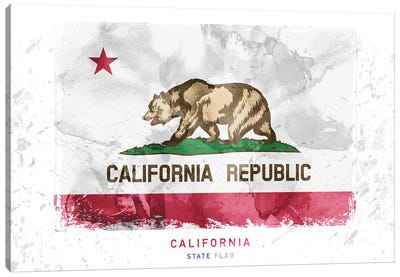 California Canvas Art Print - U.S. State Flag Art