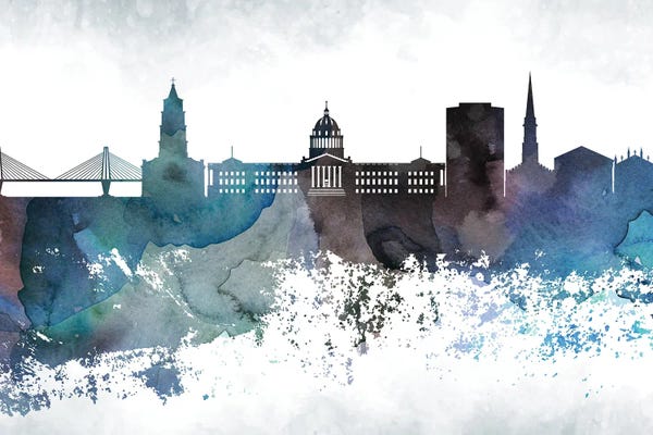 South Carolina: Charleston Bluish Skyline by WallDecorAddict