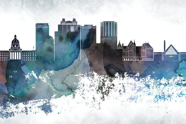Edmonton: Edmonton Bluish Skyline by WallDecorAddict