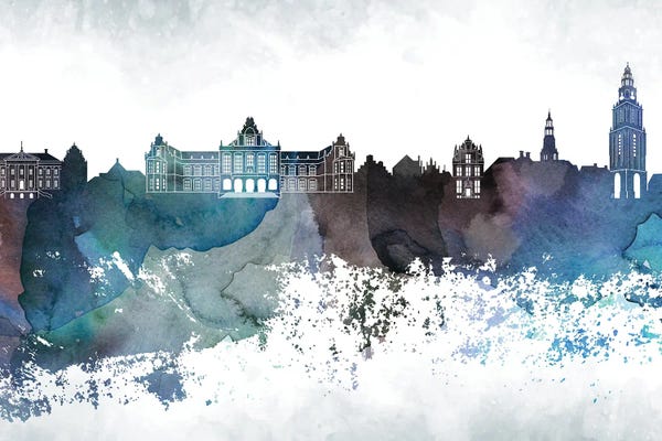 Netherlands: Groningen Bluish Skyline by WallDecorAddict
