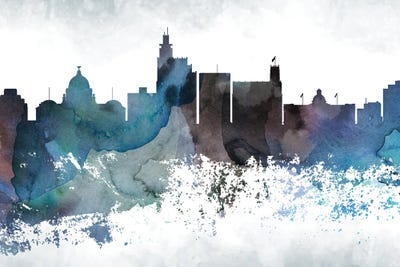 Jackson Mi Skyline by WallDecorAddict art print
