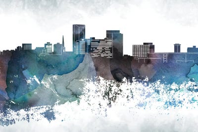 Lexington Bluish Skyline by WallDecorAddict art print