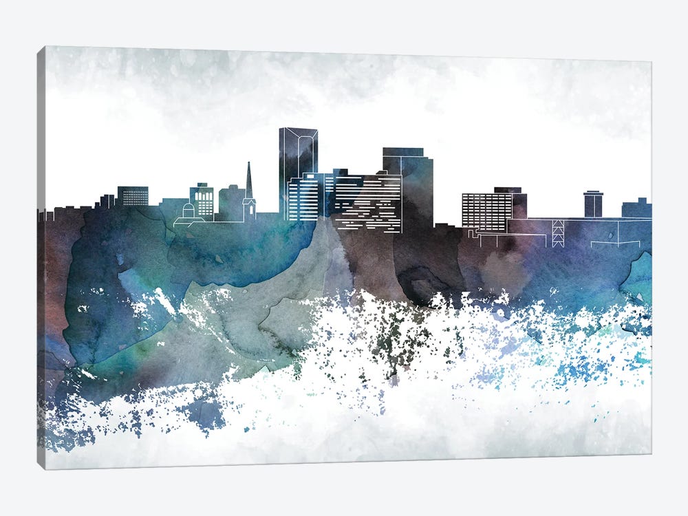 Lexington Bluish Skyline by WallDecorAddict 1-piece Canvas Art Print