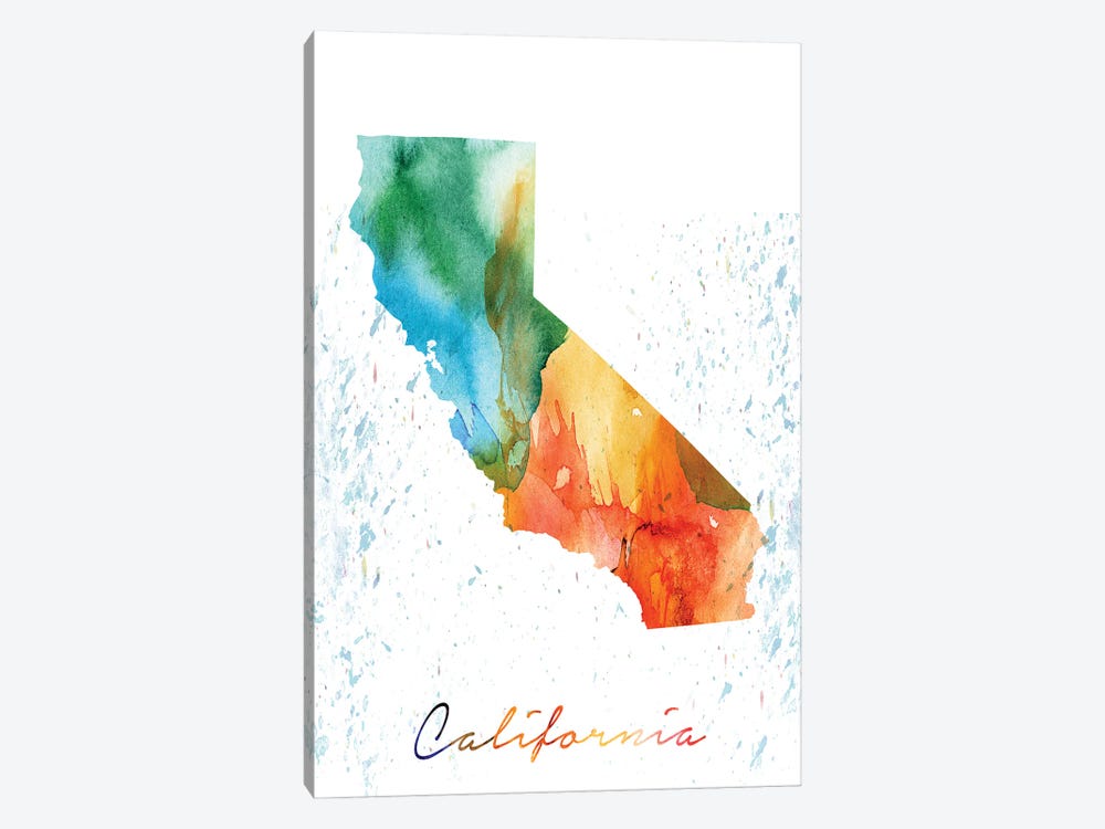 California State Colorful by WallDecorAddict 1-piece Canvas Art