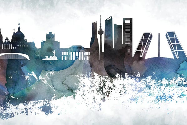 Community Of Madrid: Madrid Bluish Skylines by WallDecorAddict