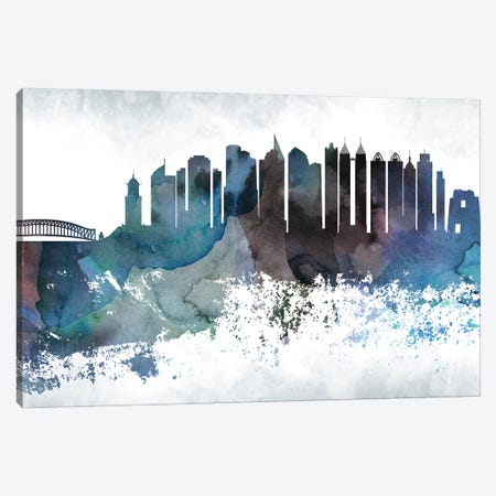 Manila Bluish Skyline Canvas Print #WDA688} by WallDecorAddict Art Print
