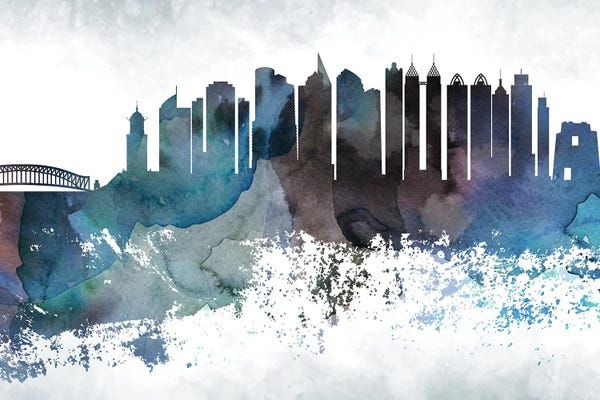 Manila: Manila Bluish Skyline by WallDecorAddict