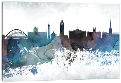 Newcastle Bluish Skyline Canvas Art Print