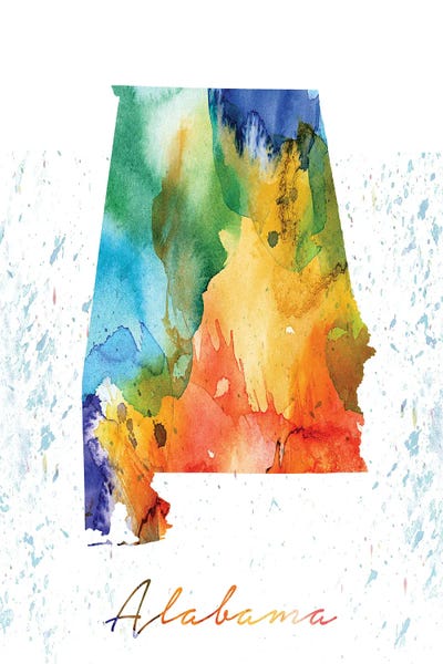 Alabama: Alabama State Colorful by WallDecorAddict