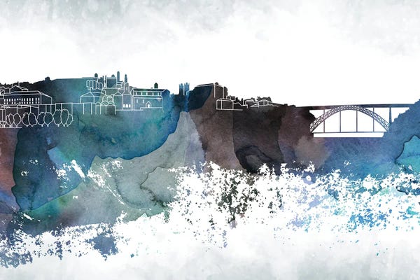 Porto: Oporto Bluish Skyline by WallDecorAddict