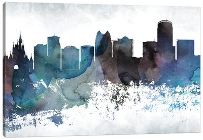 Orlando Bluish Skyline Canvas Art Print - WallDecorAddict
