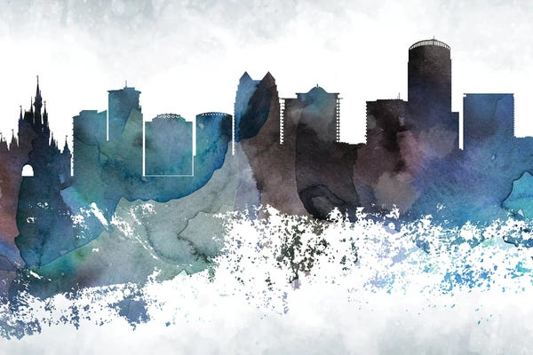 WallDecorAddict: Orlando Bluish Skyline by WallDecorAddict