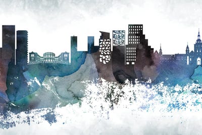 Oslo Bluish Skyline by WallDecorAddict multi panel art