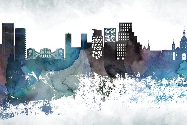 Oslo: Oslo Bluish Skyline by WallDecorAddict