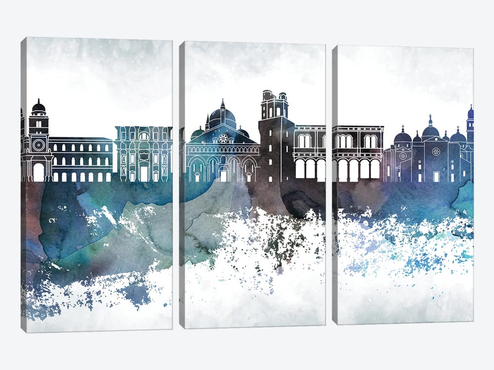 Padua Bluish Skyline by WallDecorAddict 3-piece Canvas Artwork