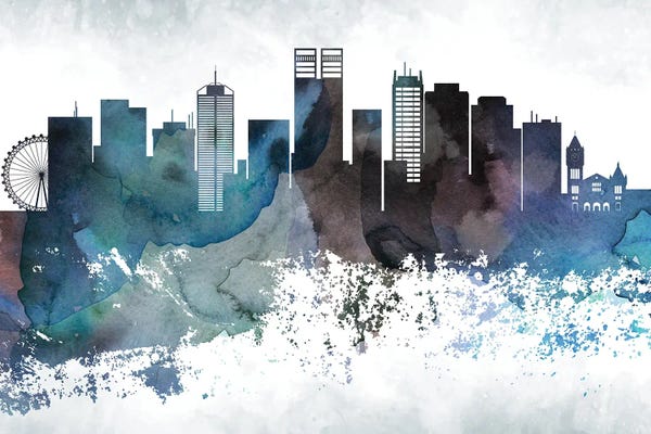 Western Australia: Perth Bluish Skyline by WallDecorAddict