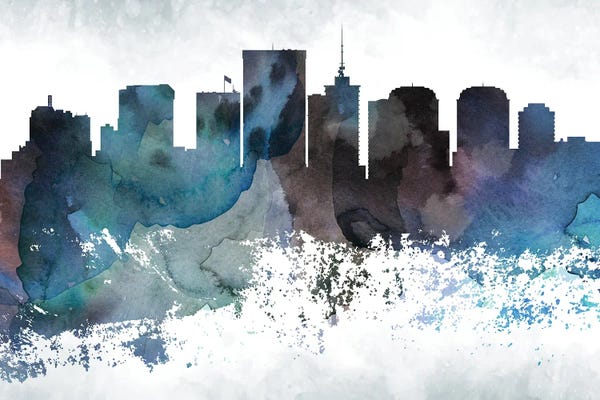 Richmond: Richmond Bluish Skyline by WallDecorAddict