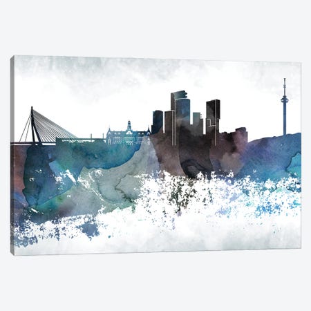 Rotterdam Bluish Skyline Canvas Print #WDA712} by WallDecorAddict Art Print